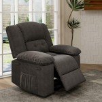 FLEXISPOT Massage Rocker Recliner Chair - Brown