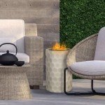 Outdoor Round Propane Fire Pit for Patios
