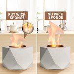 KIZZBY Concrete Tabletop Fire Pit Bowl