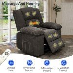 FLEXISPOT Massage Rocker Recliner Chair - Brown