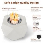 KIZZBY Concrete Tabletop Fire Pit Bowl