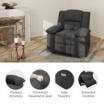 FLEXISPOT Massage Rocker Recliner Chair - Brown