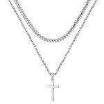 Men's Stainless Steel Cross Necklace - Yooblue