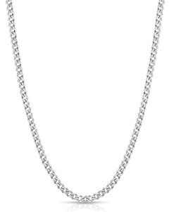 Silver Cuban Link Necklace for Men and Women