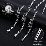 Silver Cuban Link Necklace for Men and Women