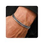 Stylish Silver Snake Chain Bracelet for Men