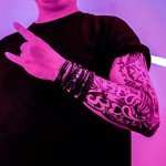 6 Pack Black Braided Leather Wristbands for All