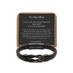 Stylish Leather Knot Bracelet for Him