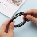 Stylish Leather Knot Bracelet for Him