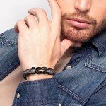 Stylish Leather Knot Bracelet for Him