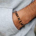 Mancave Tiger Eye & Lava Rock Bracelet Set