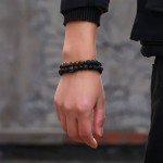 Mancave Tiger Eye & Lava Rock Bracelet Set