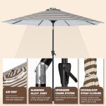 9ft Outdoor Market Umbrella with Tilt & Crank