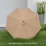 9' Tan Patio Umbrella for Yard or Table
