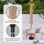 9' Tan Patio Umbrella for Yard or Table