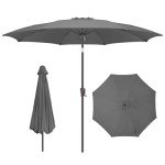 11 ft Outdoor Market Patio Umbrella – Anthracite