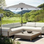 9ft Outdoor Market Umbrella with Tilt & Crank