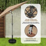 9' Tan Patio Umbrella for Yard or Table