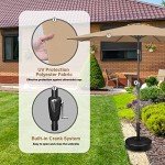 9' Tan Patio Umbrella for Yard or Table