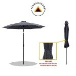 11 ft Outdoor Market Patio Umbrella – Anthracite