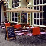 9' Tan Patio Umbrella for Yard or Table