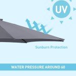 15ft Double-Sided Patio Umbrella for Mancave