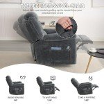 Massage & Heat Swivel Rocker Recliner Chair