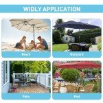 15ft Double-Sided Patio Umbrella for Mancave