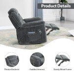 Massage & Heat Swivel Rocker Recliner Chair