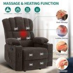 YITAHOME Massage Glider Recliner Chair with USB