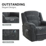 Massage & Heat Swivel Rocker Recliner Chair