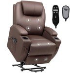 Comfortable Reclining Lift Chair with Massage & Cup Holders