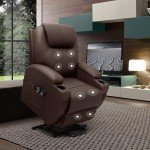 Comfortable Reclining Lift Chair with Massage & Cup Holders