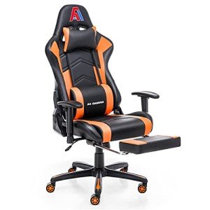 Ergonomic Gaming Chair with Footrest and Lumbar Support
