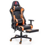 Ergonomic Gaming Chair with Footrest and Lumbar Support