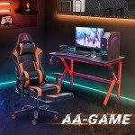 Ergonomic Gaming Chair with Footrest and Lumbar Support