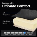 Ergonomic Gaming Chair with Footrest in Black