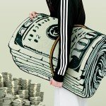 Funky $100 Bill Money Area Rug