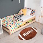 Football Themed Non-Slip Rug for Mancaves