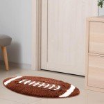 Football Themed Non-Slip Rug for Mancaves