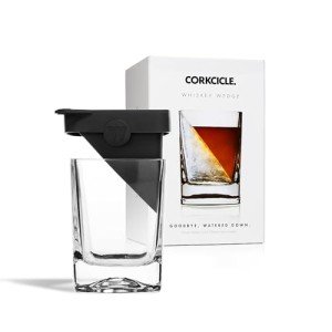 Corkcicle Whiskey Wedge Glass with Silicone Mold
