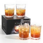 Whiskey Glass Set of 4 for Mancaves