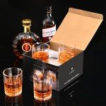 Whiskey Glass Set of 4 for Mancaves