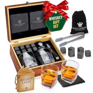 Royal Reserve Whiskey Stones Gift Set for Men