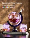 Cool Globe Whiskey Decanter Set with LED Lights