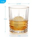 Whiskey Glass Set of 4 for Mancaves