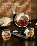 Cool Globe Whiskey Decanter Set with LED Lights