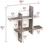 Rustic Wall-Mount Cube Shelves - Set of 2