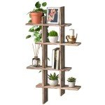 Rustic Wall-Mount Cube Shelves - Set of 2