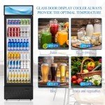 Soda Fridge with Glass Door and LED Light